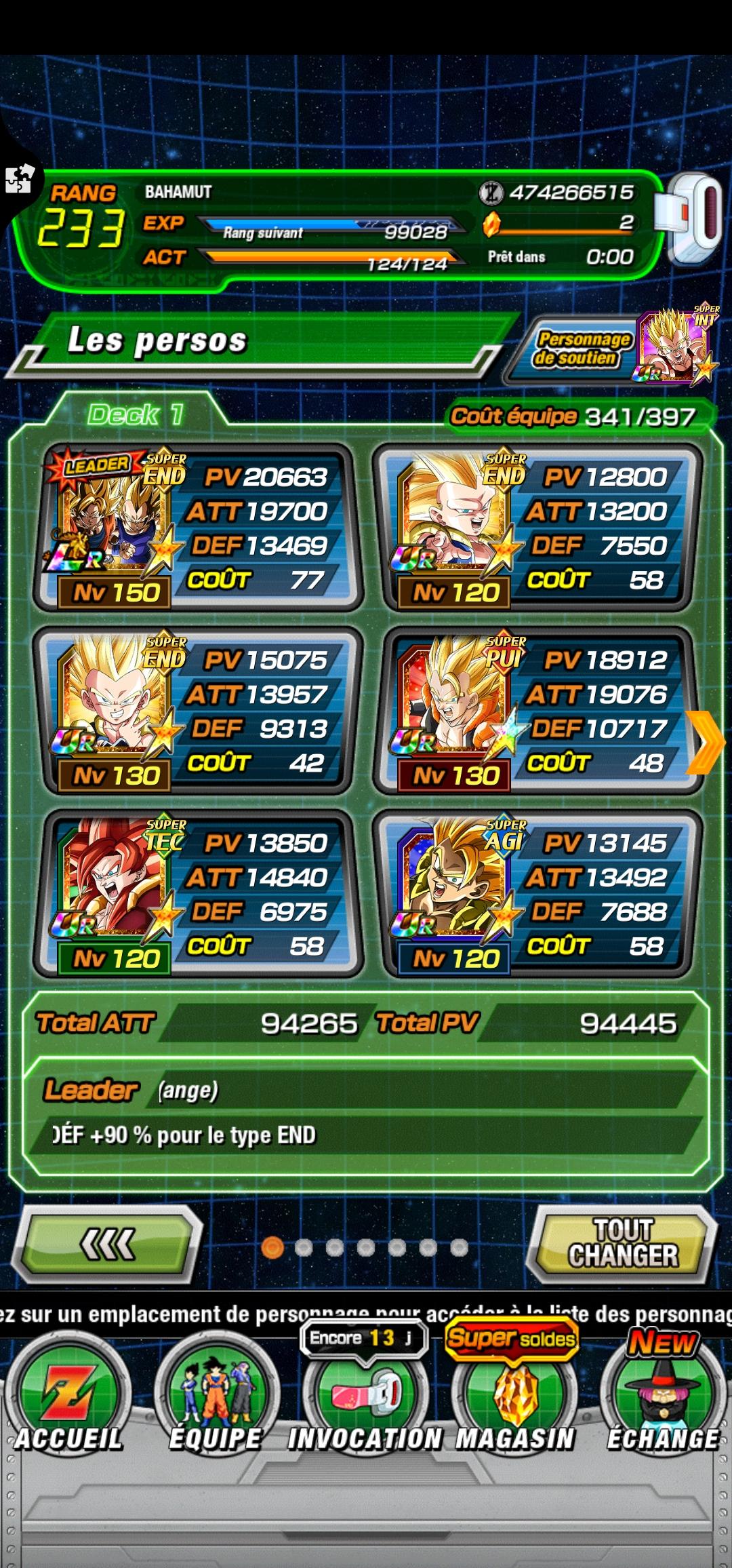 Ma team actuelle